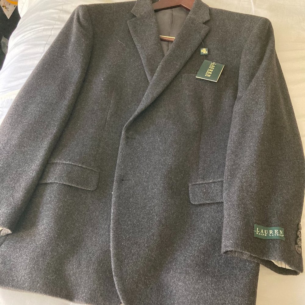 NWT -  (Ralph Lauren Camel Hair Blazer (Charcoal) (Available in 4 Colors)